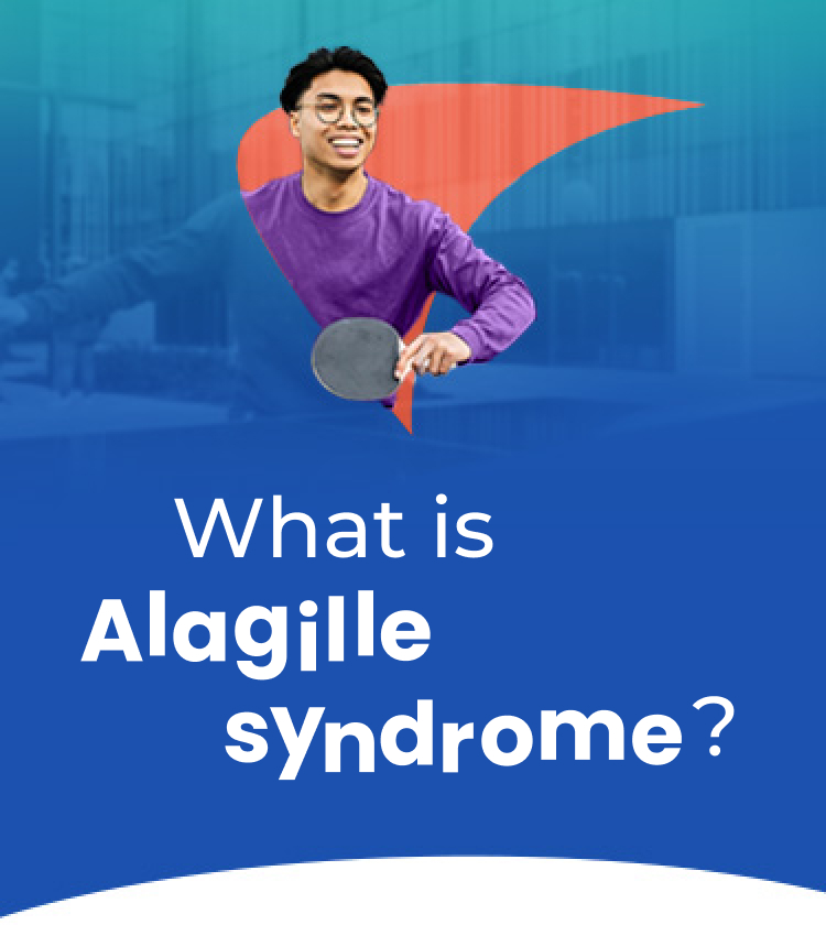 What is Alagille syndrome? Picture of young man playing ping pong.