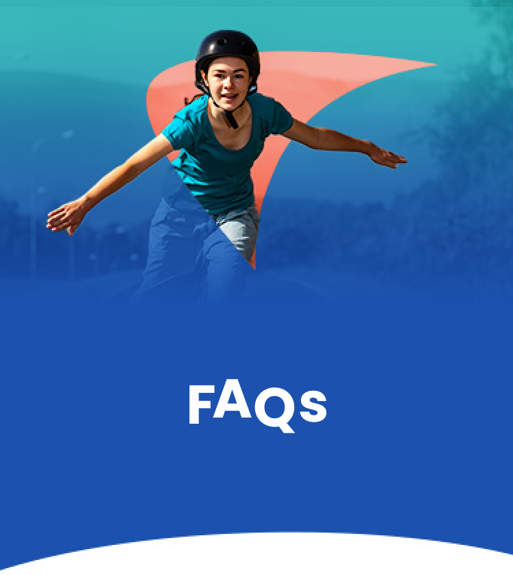 FAQs for Alagille syndrome. Picture of a young woman rollerblading.