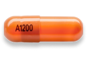 Red 1200 mcg capsule.