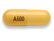 Yellow 600 mcg capsule.