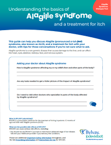 Talking to your doctor about Alagille syndrome downloadable tool.