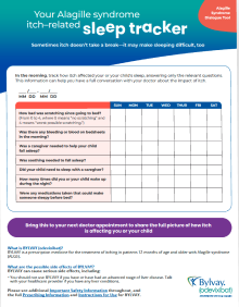 Alagille syndrome itch-related sleep tracker downloadable tool.