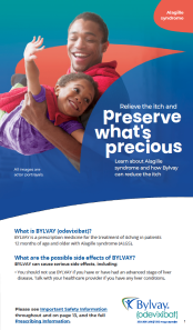 Bylvay Patient Brochure for people with cholestatic pruritus (itch) from Alagille syndrome downloadable tool.