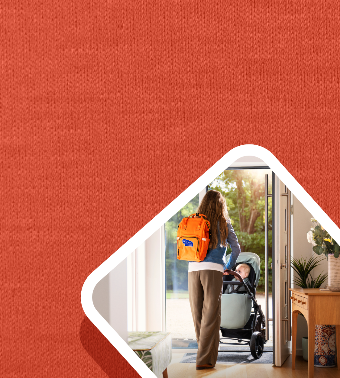 About cholestatic pruritus (itch) for Alagille syndrome. Picture of a woman pushing a stroller.