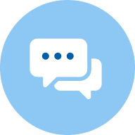 Chat bubble icon.